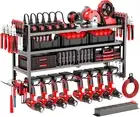 Power Tool Organizer Wall Mount with Charging Station, 8 Cordless Drill Holder w