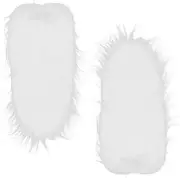2pcs Fake White Beards Dwarf Beard Garden Gnome Beard Costume Accessories Santa Beard Beard Realistic Long Faux Fur Beard for Kids Adults Halloween Cosplay
