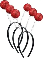 3 Pieces Alien Antenna Headband, Martian Alien Headband, Boppers Ball Head Boppers for Halloween Christmas Party Decoration