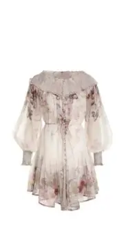 Elegant mini dress with floral print- Zimmerman
