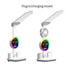 Table Lamp with Clock Date Temperature Eye Protection Multiuse Reading Light