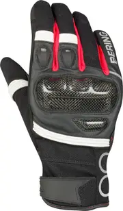 Bering Raid Motorcycle Gloves, black-white-red, Size L for Men Black White Red