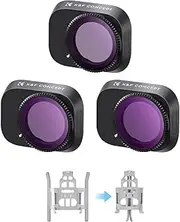 K&F Concept 3 Pack ND8/PL, ND16/PL, ND32/PL Filters Kit Compatible with DJI Mini 3 Pro with Landing Gear, Neutral Density&Polarizer 2in1 Function Filter
