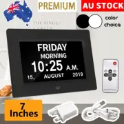 8 inch LED Digital Day Clock Calendar Dementia Date Week Month Year Time Wall