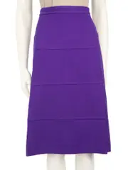 Purple Wool A Line Knee-length Skirt
