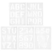 3 Inch Letter Stencils Alphabet Number Stencil Interlocking, White