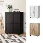 Oikiture Storage Cabinet Bathroom Buffet Sideboard 2 Door Cupboard