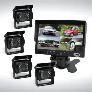 Elinz 7" Quad Monitor Splitscreen with 4 Cameras Package