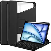 Generic Keyboard Case for iPad Air 13 Inch Case (M2) 2024 Released,Magnetically Detachable Wireless Keyboard,360 Degree Rotation Smart Folio Case with Pencil Holder
