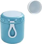 zolyet Stainl Steel Vacuum Insulated Food Jar with Foldable Spoon, Thermal Soup Cup for Hot Food, Wide Mouth Leak-Proof Soup Cup, for Office Picnic Travel s (Light Blue) Light Blue 430ml