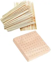 TEHAUX 1 Set Clay Drying Table Cuticle Pottery Drying Rack Peg Board Stand Cartoon Model Holder Clay Wedging Board Clay Figure Stand Cake Doll Stand Doll Shelf Clay Doll Base Wood