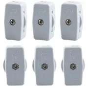 6PCS White Inline Cord Switch, 125V 3A Rotary Cord Switch for Office Family B...