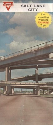 1964 Conoco Road Map: Salt Lake City NOS