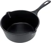 Victoria Enamelled Deep Cast Iron Pan Induction 20 cm Frying Pan Suitable for Fire, Grill, Oven, Glass Ceramic, Gas, Cast Iron Skillet, Toxic Free Cookware Without PTFE or PFOA