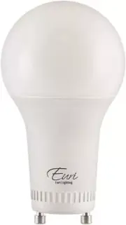 Euri Lighting LED A19 Bulbs 8W 5000K 800lm 220° Beam Angle GU24 Base Pack of 60