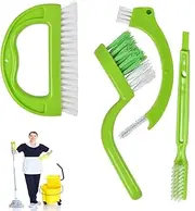 Tile Grout Cleaner Brush, Tile Joint Scrub Brush with Handle, Stiff Cleaning Brush for All of The Household Such as Shower,Bathroom, Kitch, Seams, Floor Lines (4 in 1)