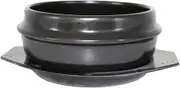 Barm Korean Stone Bowl, Sparkling Ceramic Pot for bibimbap and Jjiage Soup Korean Black Food 1.69 Korean Stone Bowl HUAN TAI (Color : Black, Size : 1.69Quart)