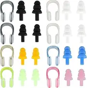 klahh 8PCS Nose Clips Swimming Soft Silicone Waterproof Swimming Nose Clips Silicone Swim Pegs for Kids and Adults Beginners with Storage Box