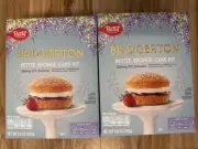 Lot of 2 Betty Crocker Bridgerton Petite SPONGE CAKE Baking Kit Netflix Betty Cr