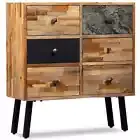 Solid Teak Wood Cabinet Vintage Retro Kitchen Sideboard Storage Rack Drawers