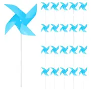 50pcs Windmills for the Yard Garden 15 Inch x 7.5 Inch 4 Leaves Light Blue