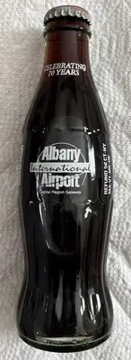 Coca-Cola 8oz Bottle Albany International Airport 70 Years Unopened