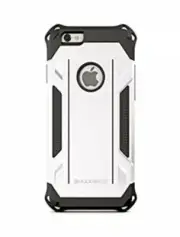iPhone 6 / 6s Case Dual Layer Hybrid TPU Inside Hard PC Back - White / Black