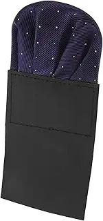 [LIFKOME] Men's Suit Pocket Square Round Shape Pre-folded Handkerchief Decorative Handkerchief for Men