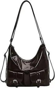 [rockible] Womens Shoulder Bag Casual Satchel Backpack for Commuting Work Travel Dating