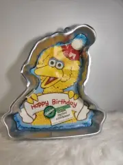 Vintage 1983 WILTON Sesame Street BIG BIRD Cake Pan w/Paper Insert Instructions