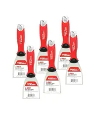 Hyper Tough 3-INCH FLEX PUTTY KNIFE Flexible Blade, Soft Grip Lot Of 6