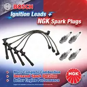 4 x NGK Spark Plugs + Bosch Ignition Leads Kit for Nissan Pulsar N15 FEAN15 2.0L (for: Nissan)