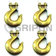 GRIPON 4x 3/8" SLIP HOOK G70 Tow Truck Chain Hook Tractor Clevis Trailer Flatbed