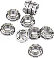 100 Pcs F688ZZ Flanged Radial Ball Bearings Metal Steel Double Shielded Flange Ball Bearing 8 X 16 X 5Mm Compatible with Various Motors