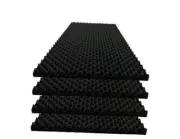 4 Pack Egg Crate Foam Sound Proof Foam Panels for Walls,48''X24''X2'' 4P Black