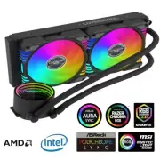 ARGB LC-240 Black-240mm AIO intel AMD CPU Liquid Cooled Water Cooled Gaming Fan