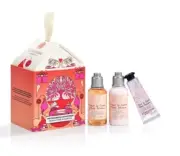 L'Occitane Cherry Blossom Cottage Set Shower Gel Body Milk Hand Cream Ornament