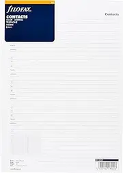 Filofax 257075 Personal Organizer, Refill, A4, Address Book