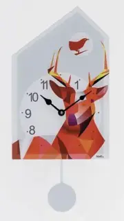 Modern quartz Cuckoo Clock with cuckoo call AM W7491 NEW