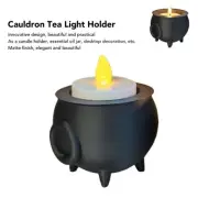 Cauldron Tea Light Holder Aromatherapy Diffuser Candle Jar For Holiday