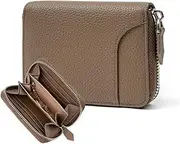 [HAMKVBPR] Mens Purses Men's Leather Card Case Keychain Wallet Zip Coin Purse Purse Wallet for Men(Colour 4)