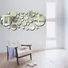 HG (Silver) 30pcs Acrylic Mirror Circle Wall Stickers DIY Home Decoration Mirror