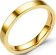 [Jude Jewelers] 3mm Stackable Stainless Steel High Polished Wedding Band Classical Ring