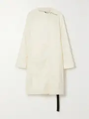 [Rick Owens] Rick Owens - Sisyparka Oversized Hooded Padded Recycled Shell Coat - Cream - large large Cream