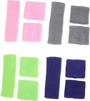 [BESPORTBLE] Elastic Comfortable Boys and Girls Wristbands 4 Pack Boys Headbands Sports Sweatbands Easy to Clean for