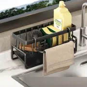 Kitchen Sink Caddy Organiser Sponge Holder for Kitchen Sink + Self Draining Tray