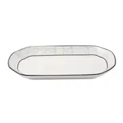 Abstract Print Ceramic Tableware Oval Serving Dish Plate 27 cm