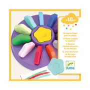 12pc Djeco Toddler Flower Crayons w/ Holder Kids Art Colouring/Drawing 18m+