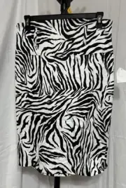 Charlotte Russe Zebra Print High Waist Skirt Size Large Made In USA