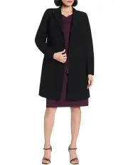 [David Lawrence] Madison Felted Wool Coat Black